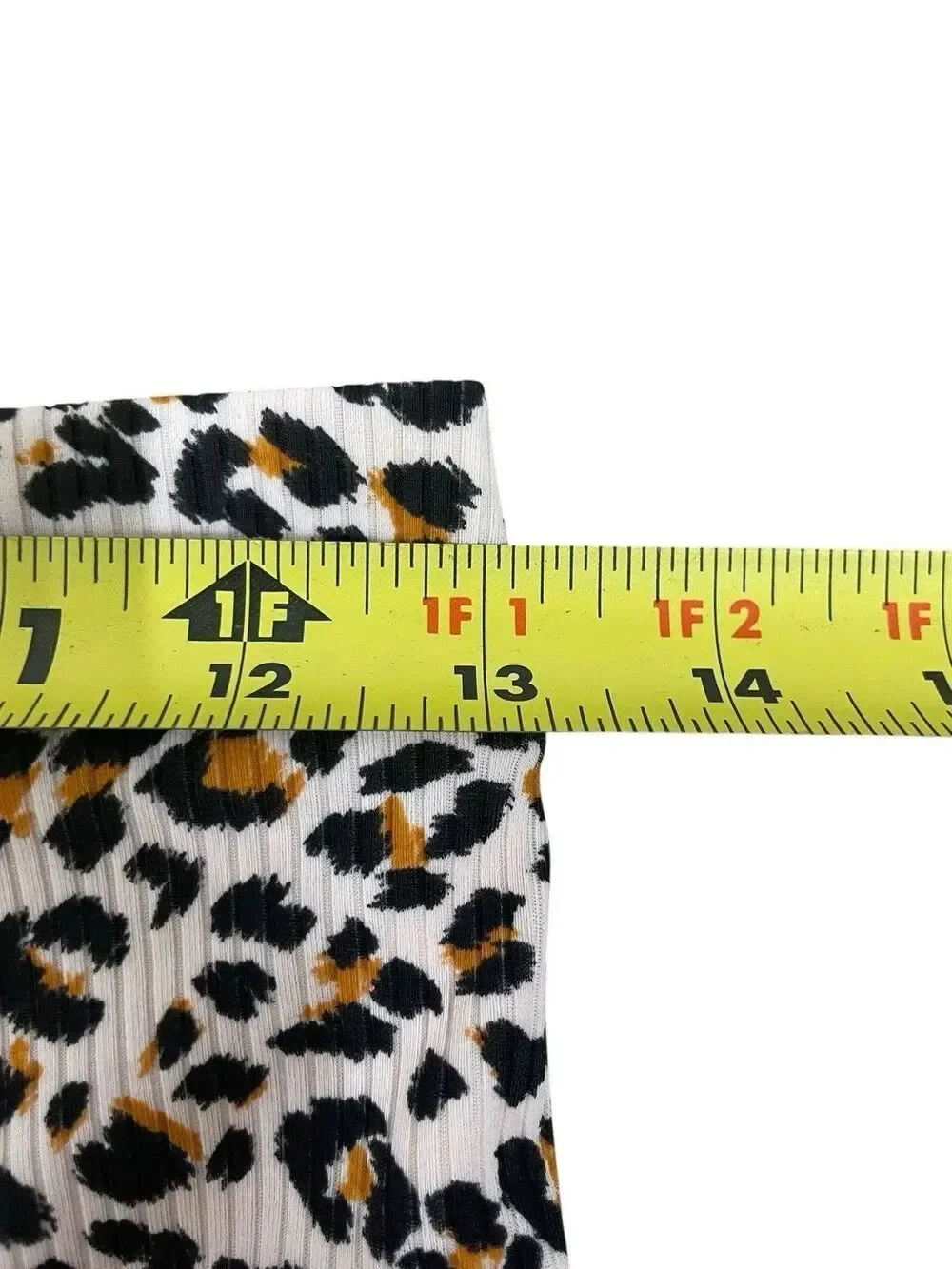 Leopard Print High Waist Bikini Bottom Women’s S White Black Swim Bottom